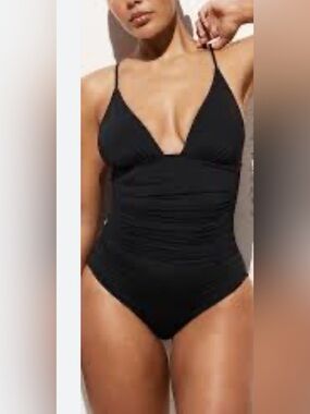 NWT NEW Athleta Black One-Piece Swimsuit M